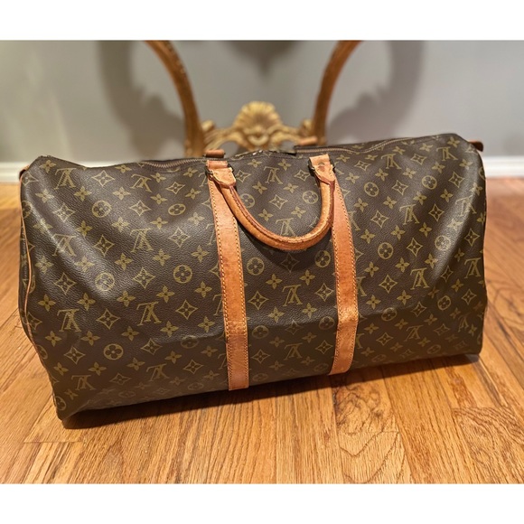 LOUIS VUITTON Keepall 55 Monogram Large Duffle Travel Bag 💯 AUTHENTIC - Picture 2 of 15